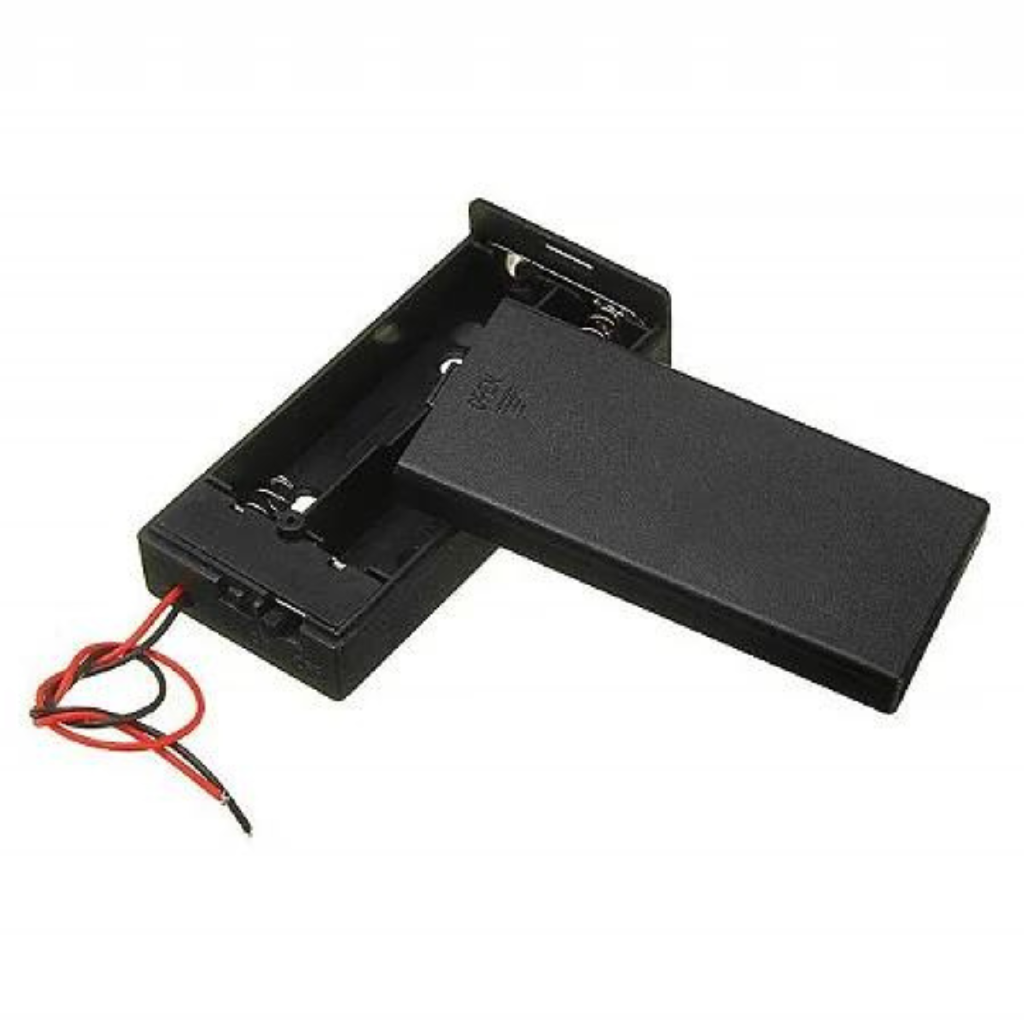 SUPORTE PARA 02 BATERIAS 18650 COM CHAVE ON/OFF