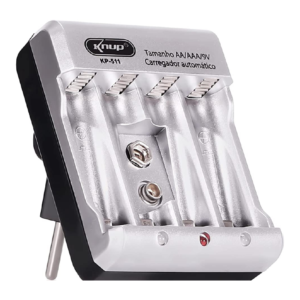 CARREGADOR DE PILHAS AA/AAA/9V KP-511 KNUP