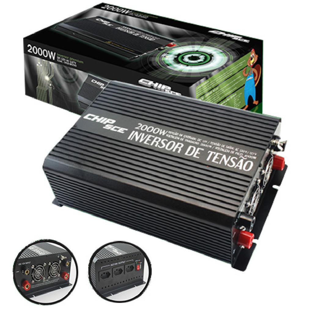 INVERSOR 12V / 220V 2000W C/USB CHIP SCE