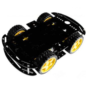 KIT CHASSI 4WD PARA ARDUINO - PRETO