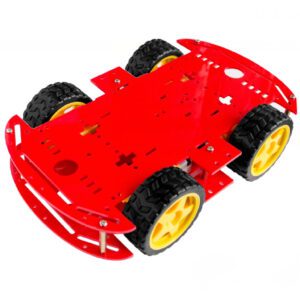 KIT CHASSI ROBO 4WD PARA ARDUINO - VERMELHO