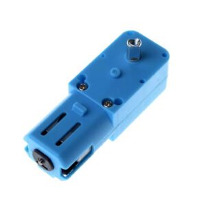 MOTOR 6V COM REDUCAO 1:90 / 110RPM COM ENGRENAGENS EM METAL (AZUL)