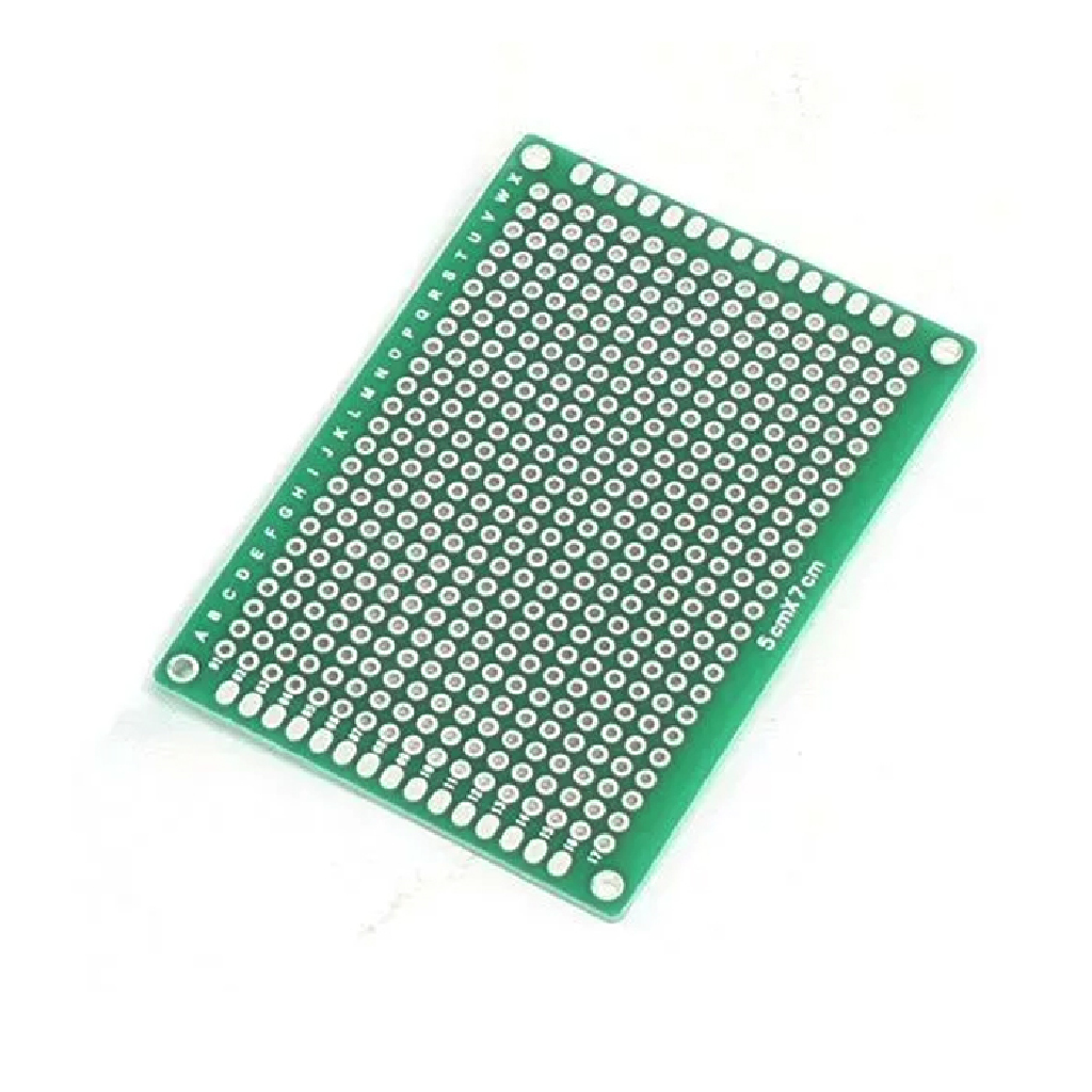 PLACA DE FIBRA ILHADA UNIVERSAL 432 FUROS - 5X7CM PARA ARDUINO