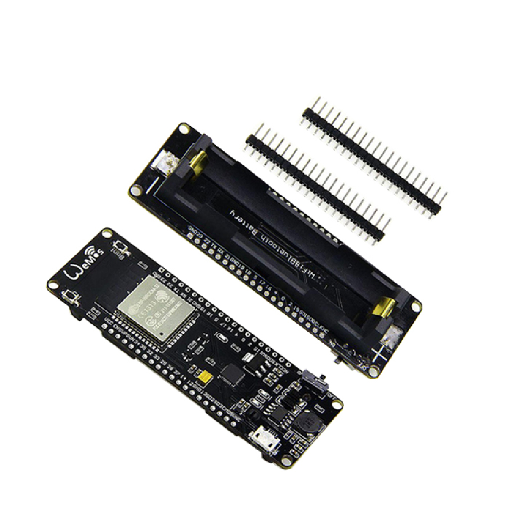 PLACA DE DESENVOLVIMENTO WEMOS COM ESP32 WROOM E SUPORTE DE BATERIA