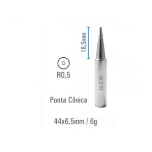 PONTA CONICA 1,0MM MTB PARA ESTACAO DE SOLDA HIKARI