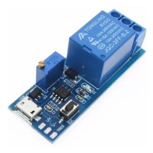 MODULO RELÉ TEMPORIZADOR LM555 COM MICRO USB E TRIGGER