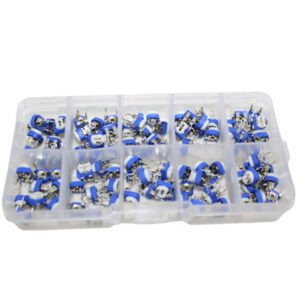KIT TRIMPOTs VARIAVEIS RM065 X 100 UNIDADES 10 VALORES 500R - 1M