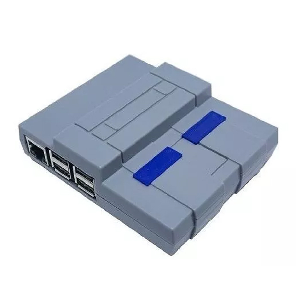 CASE RASPBERRY 3 SUPER NES MINI COM SUPORTE PARA COOLER