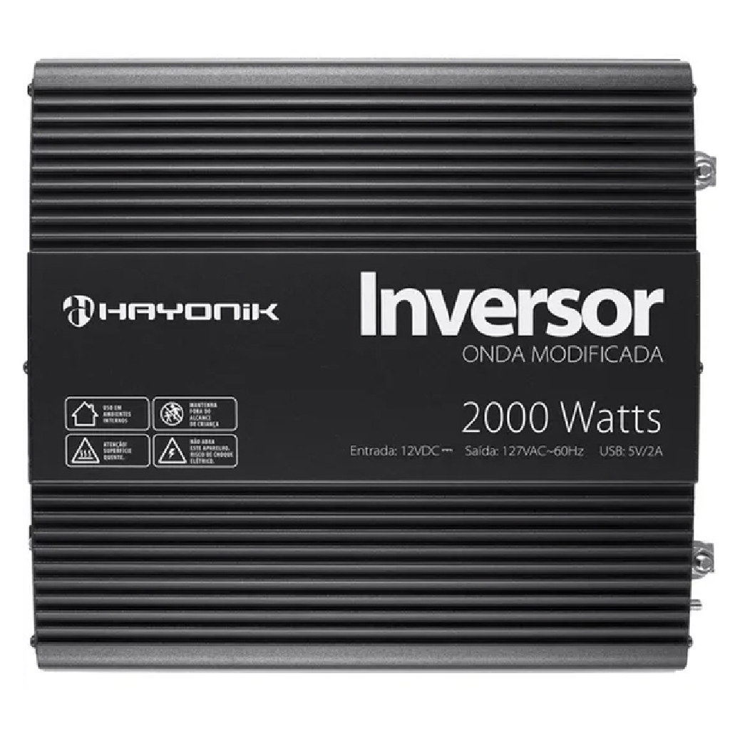 INVERSOR 12V / 110V 2000W ONDA MODIFICADA HAYONIK