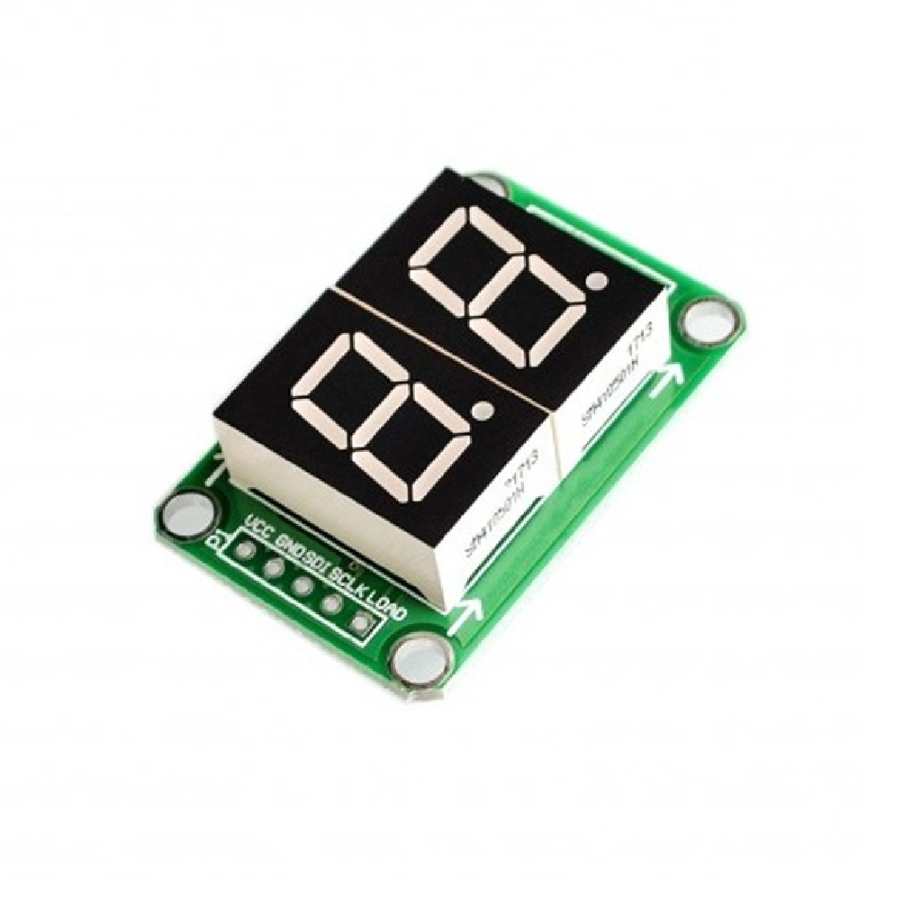 MODULO ESTATICO 2 DIGITOS DISPLAY 7 SEGMENTOS COM 74HC595 - VERMELHO