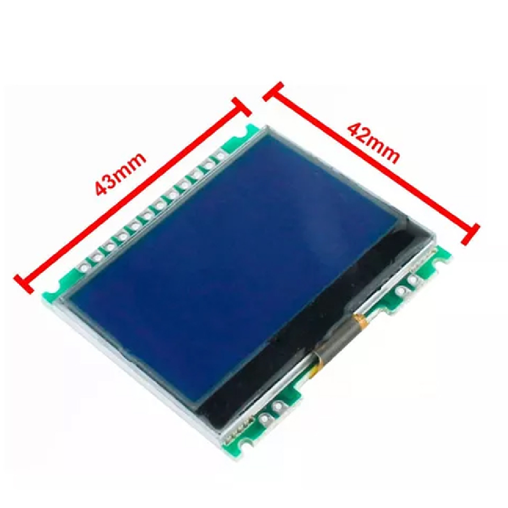 DISPLAY LCD SPI 128X64 JLX12864G-086 C/ FUNDO AZUL - Imagem 2