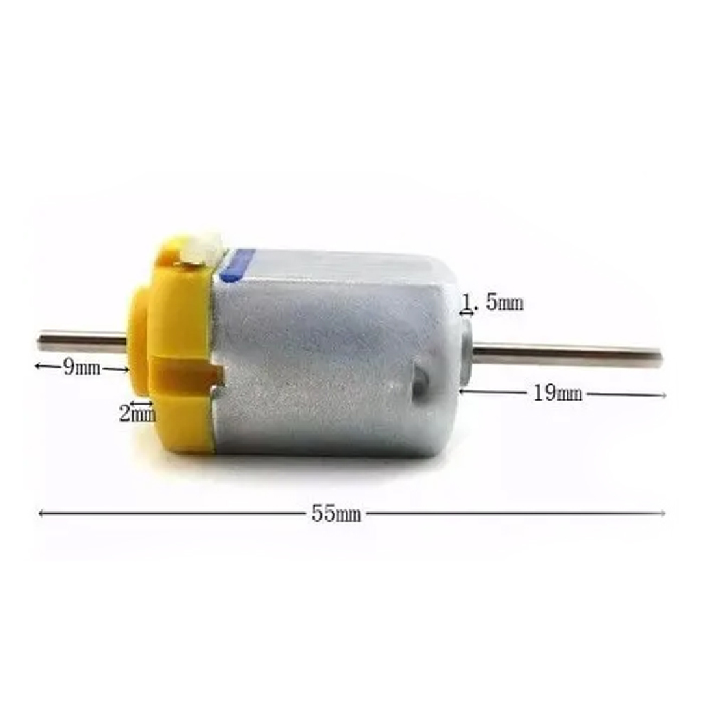 MICRO MOTOR 130 COM EIXO LONGO/DUPLO 1.5 A 3V - Imagem 2