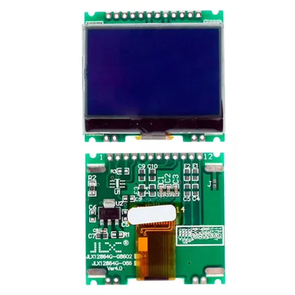 DISPLAY LCD SPI 128X64 JLX12864G-086 C/ FUNDO AZUL - Imagem 3
