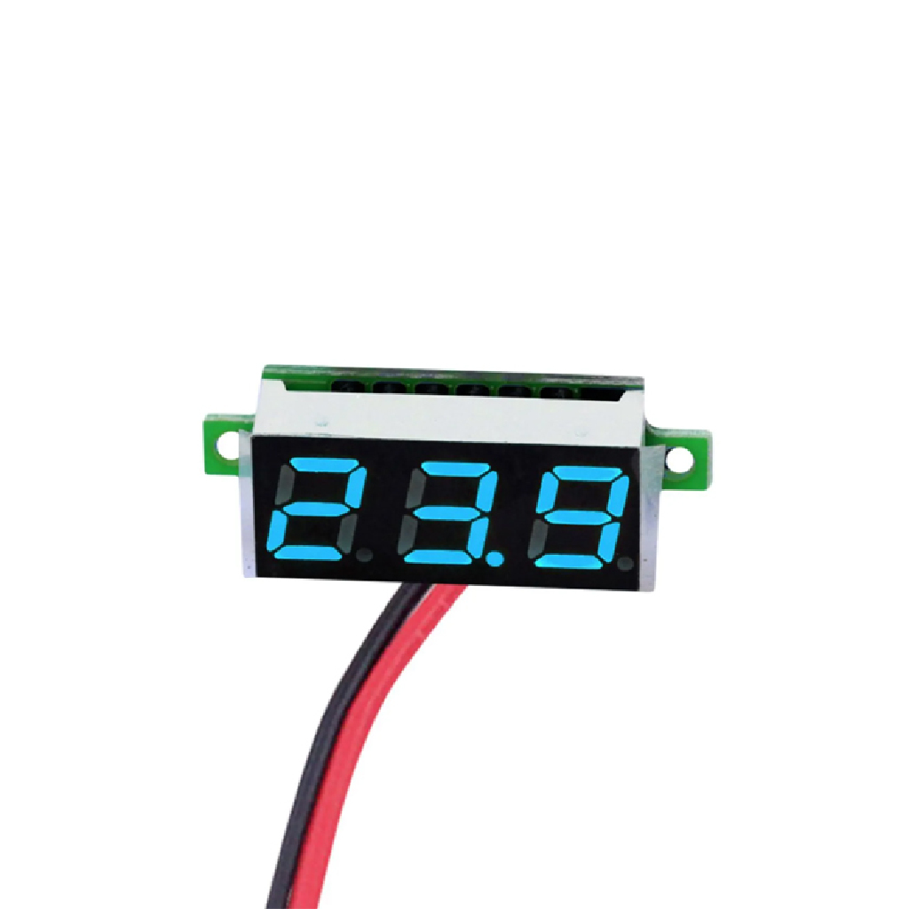 MODULO VOLTIMETRO AZUL 0.28" 2,5 A 30 VOLTS DC COM DOIS FIOS