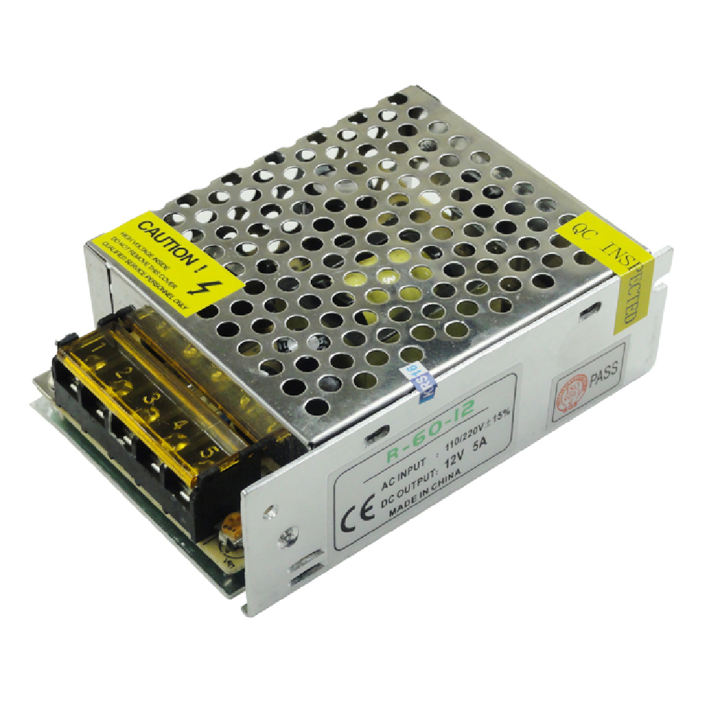 FONTE 12V / 5A CHAVEADA COLMEIA METALICA