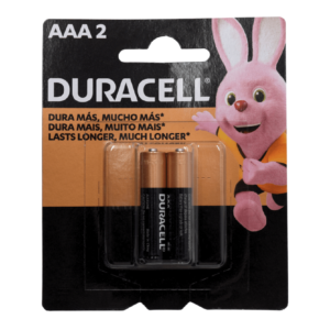 PILHA AAA ALCALINA DURACELL - CARTELA COM 2