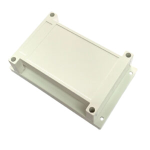 CAIXA PLASTICA DE MONTAGEM 145X90X40mm COM SUPORTE PARA TRILHO DIN