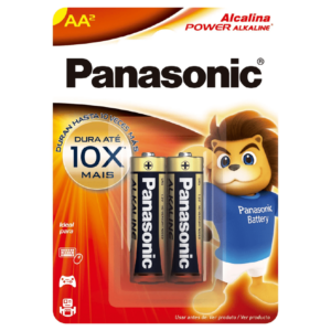 PILHA AA ALCALINA PANASONIC - CARTELA COM 2