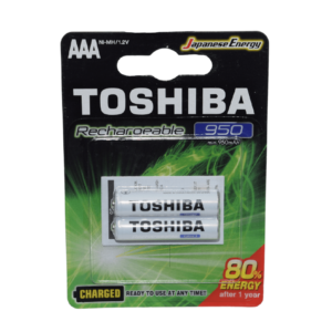 PILHA RECARREGAVEL 1.2V AAA 950MA TOSHIBA - CARTELA COM 2 UNIDADES