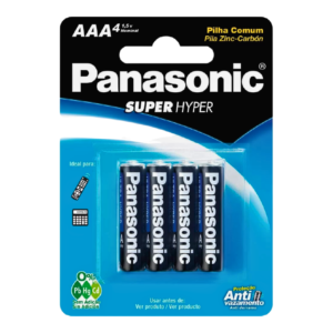 PILHA AAA COMUM PANASONIC - CARTELA COM 4