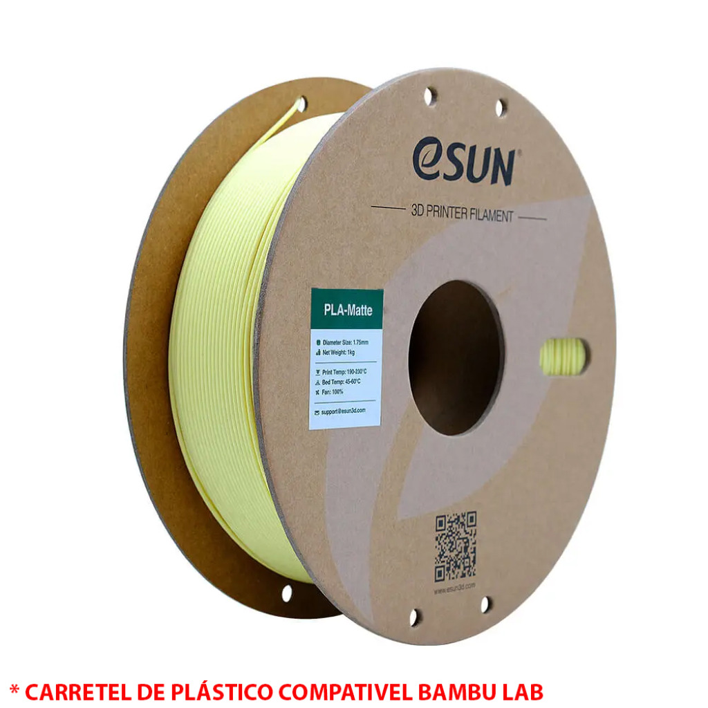 FILAMENTO PLA MATTE ALMOND YELLOW 1,75MM 1KG E-SUN