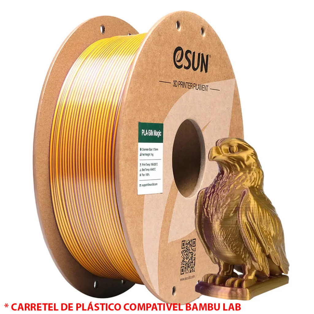 FILAMENTO PLA SILK MAGIC PURPLE / GOLD 1,75MM 1KG E-SUN