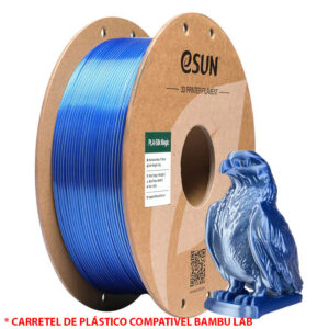 FILAMENTO PLA SILK MAGIC SILVER / BLUE 1,75MM 1KG E-SUN