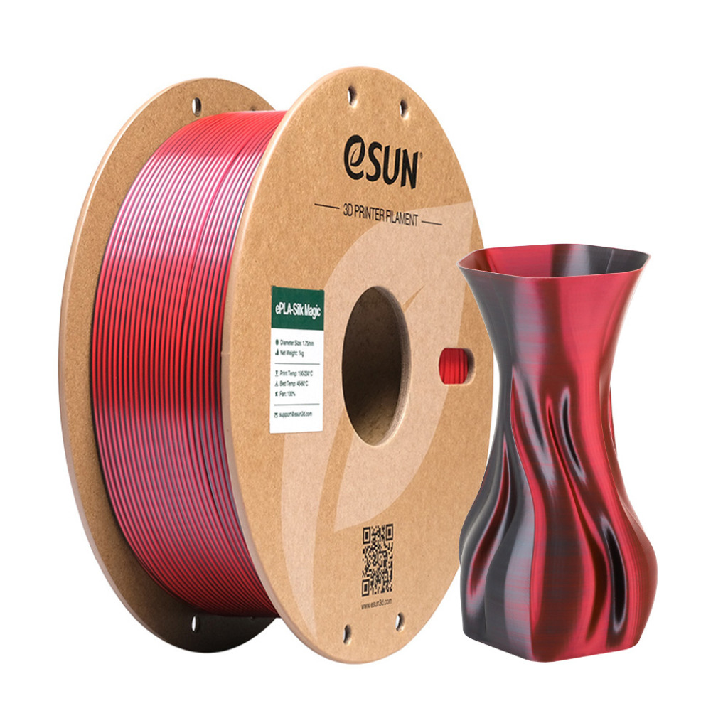 FILAMENTO PLA SILK MAGIC BLACK / RED 1,75MM 1KG E-SUN - Imagem 3