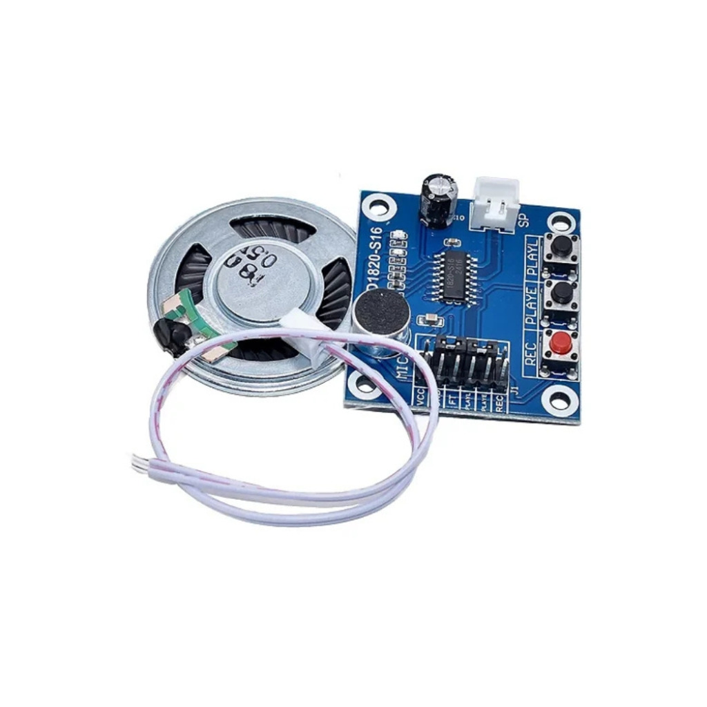 MODULO GRAVADOR DE VOZ E PLAYER ISD1820 COM ALTO FALANTE