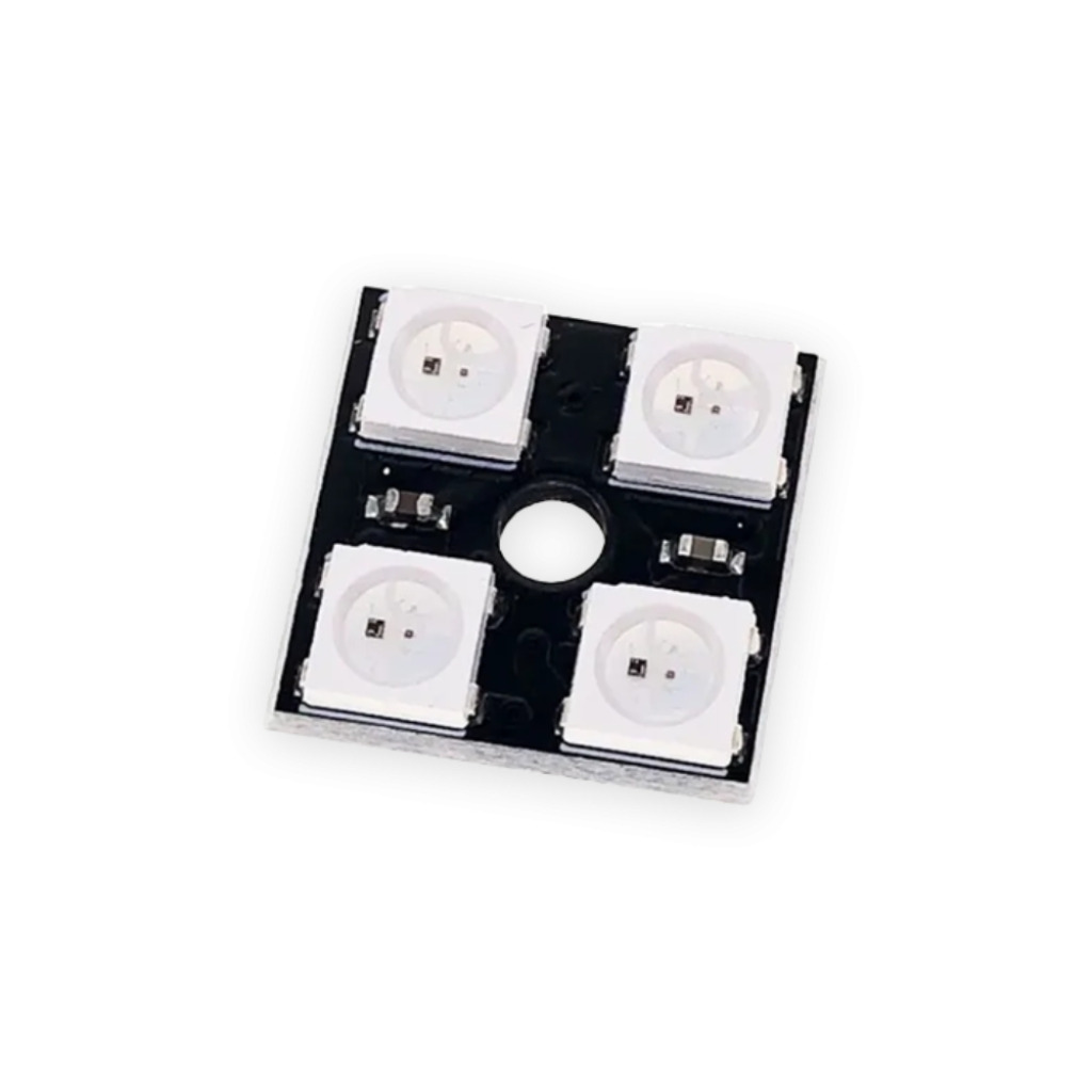 MODULO LED ENDERECAVEL 4 BITS RGB WS2812 - QUADRADO