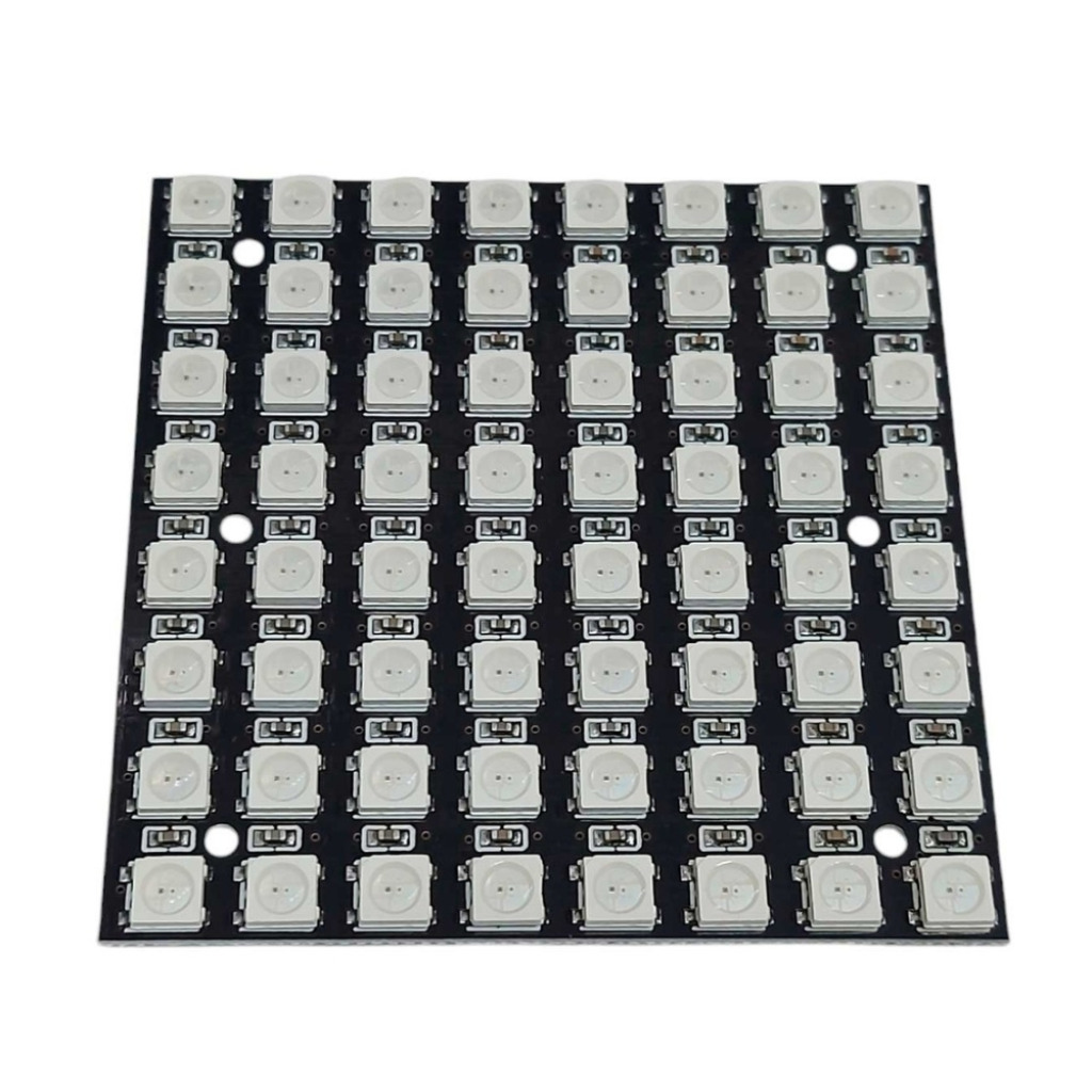 MODULO LED ENDERECAVEL 64 BITS RGB WS2812 - QUADRADO