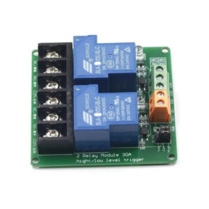 MODULO RELE 2 CANAIS 5V 30A COM BORNES PADRAO INDUSTRIAL (CLP)