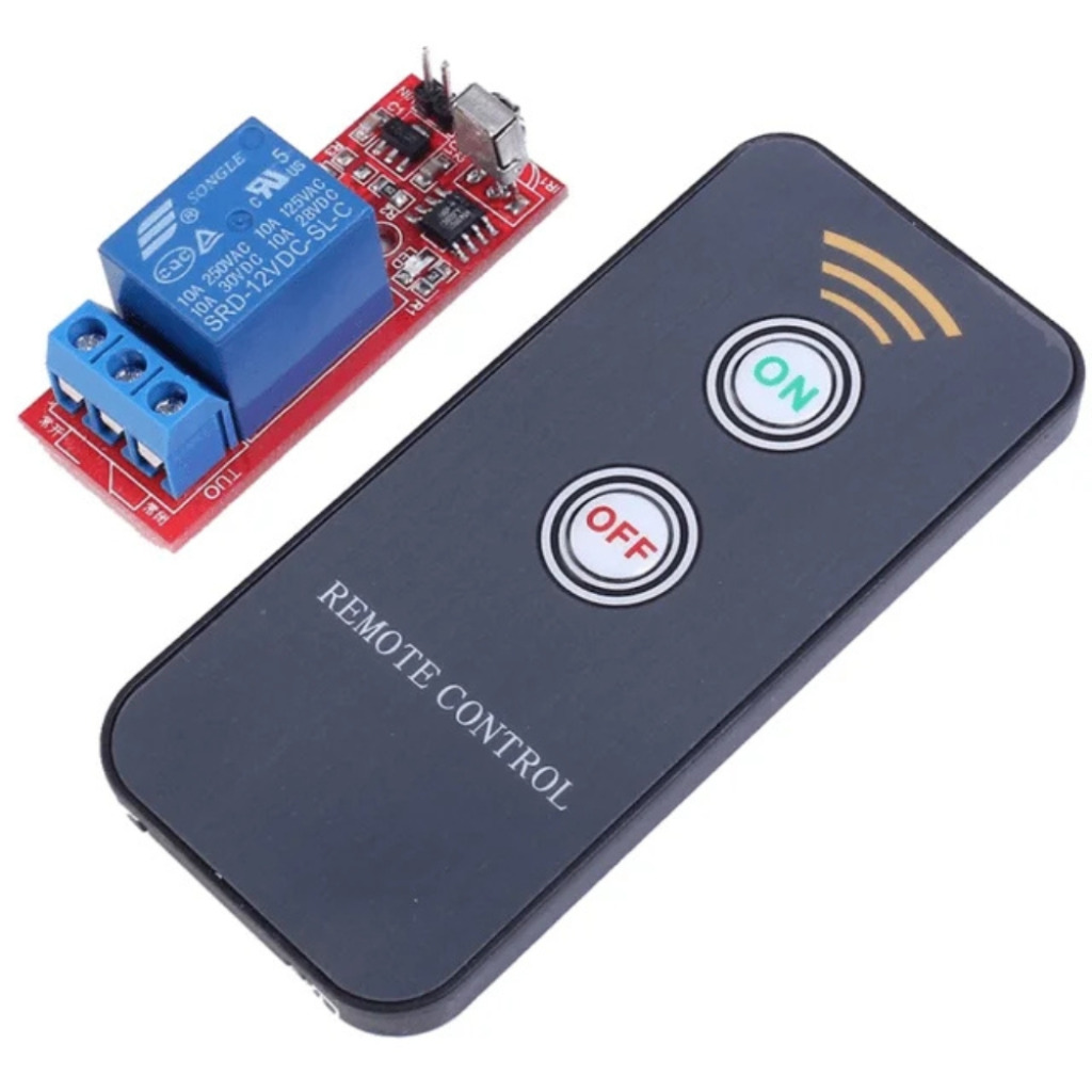 MODULO RELE ON/OFF 12V 10A COM CONTROLE REMOTO INFRA VERMELHO