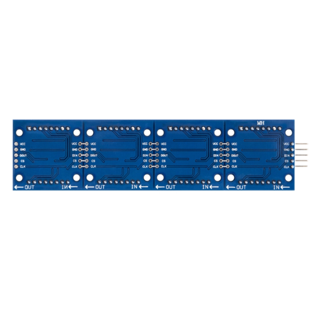 MÓDULO 4 MATRIZES DE LED 8X8 COM MAX7219 - Imagem 3