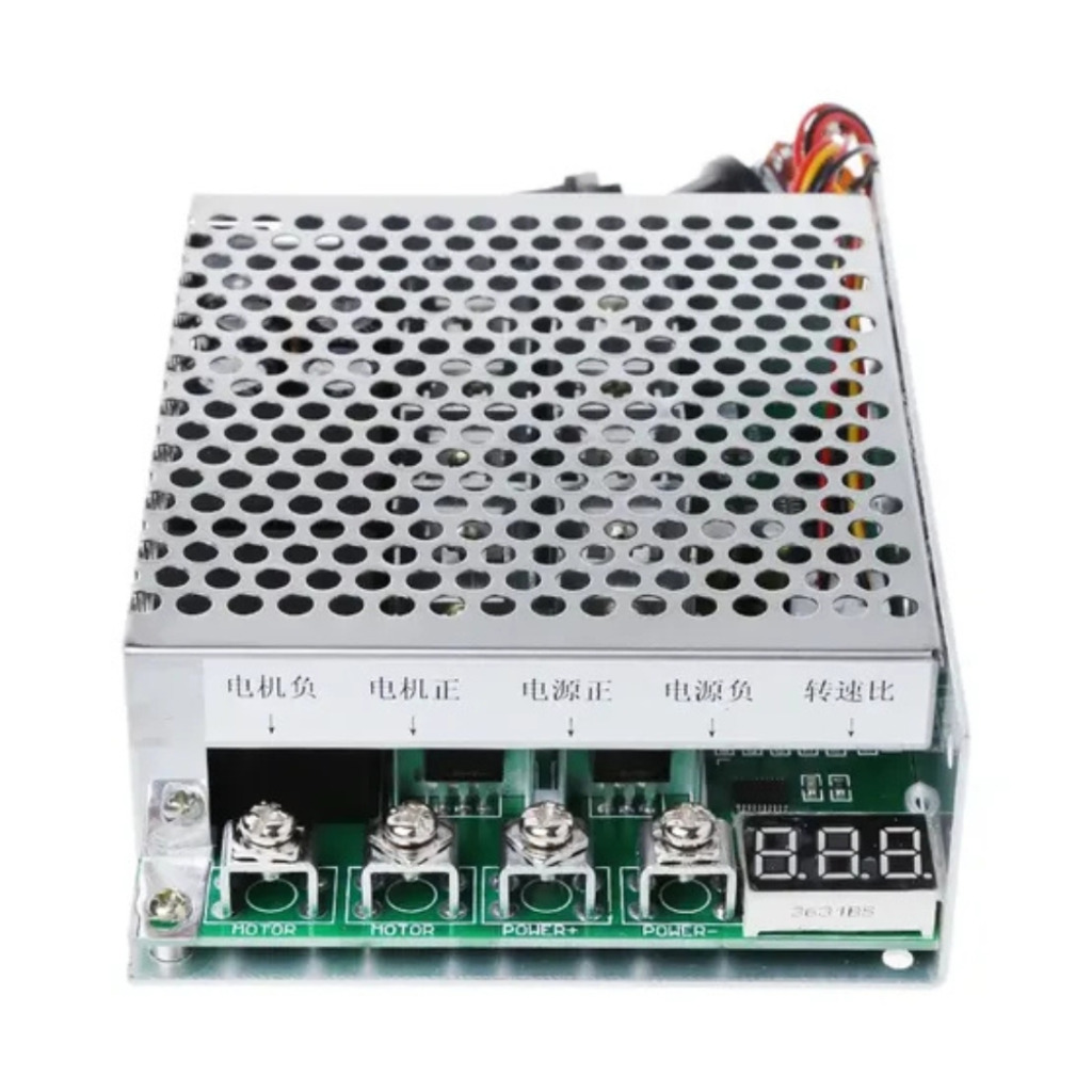 MODULO CONTROLADOR DE VELOCIDADE PWM C/ REVERSAO 10-55V / 100A - METALICO