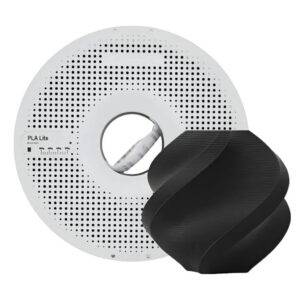 FILAMENTO PLA LITE PRETO 1,75MM 1KG BAMBULAB (COM CARRETEL)