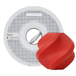 FILAMENTO PLA LITE VERMELHO 1,75MM 1KG BAMBULAB (COM CARRETEL)