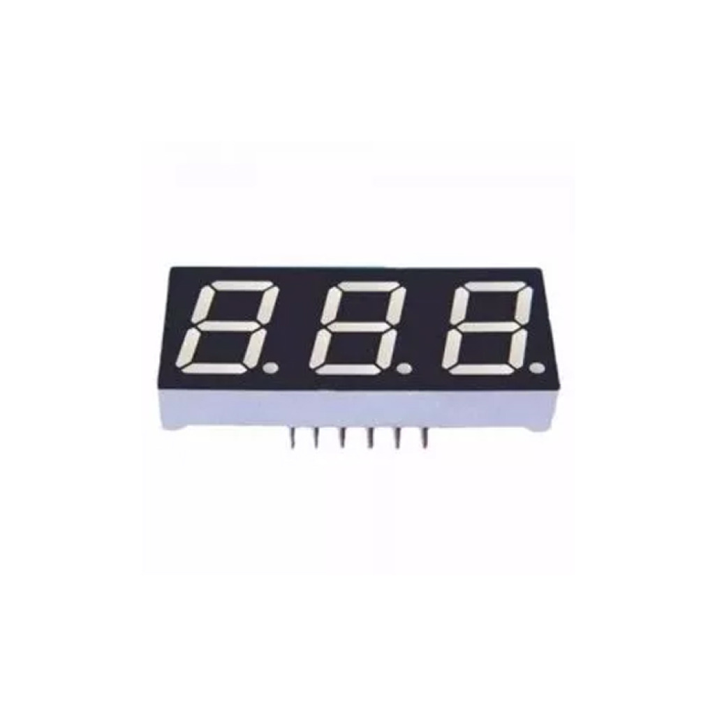 DISPLAY 7 SEGMENTOS 3 DIGITOS WCN3-1056B7-A11 AZUL ANODO COMUM