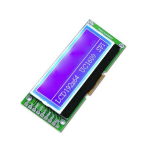 DISPLAY LCD 192 x 64 GRAFICO FUNDO AZUL COM ESCIRTA BRANCA 3,3V UC1609