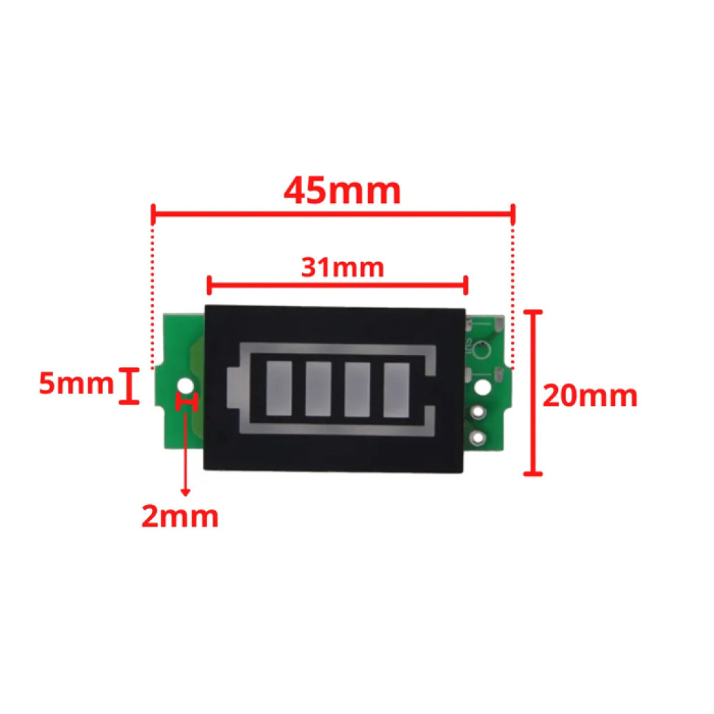 MODULO INDICADOR DE CARGA LI-ION DE 1 A 8 CELULAS - Imagem 3