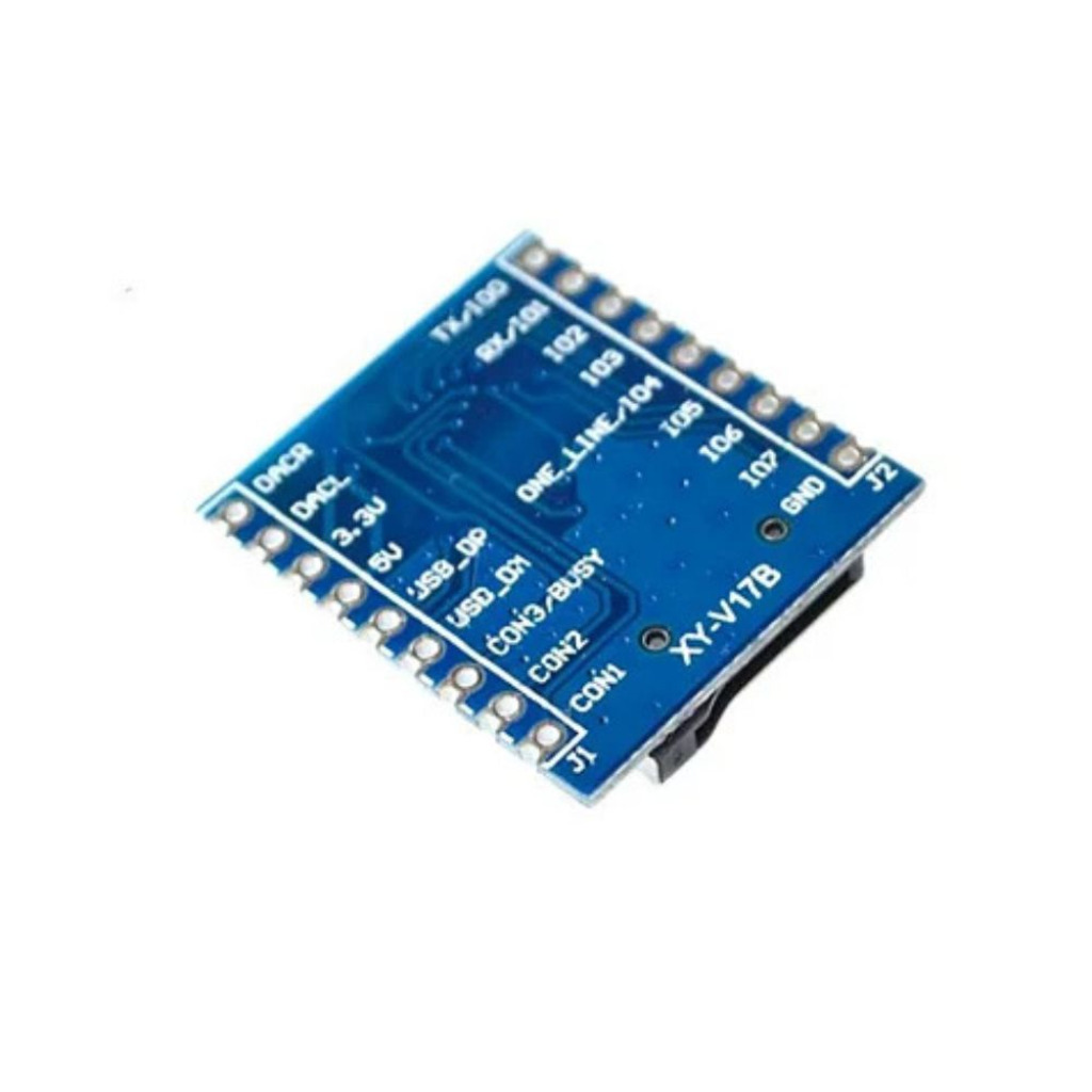 MODULO SERIAL CONTROLE DE VOZ XY-V17B MCU SD/TF Card MP3 - Imagem 3
