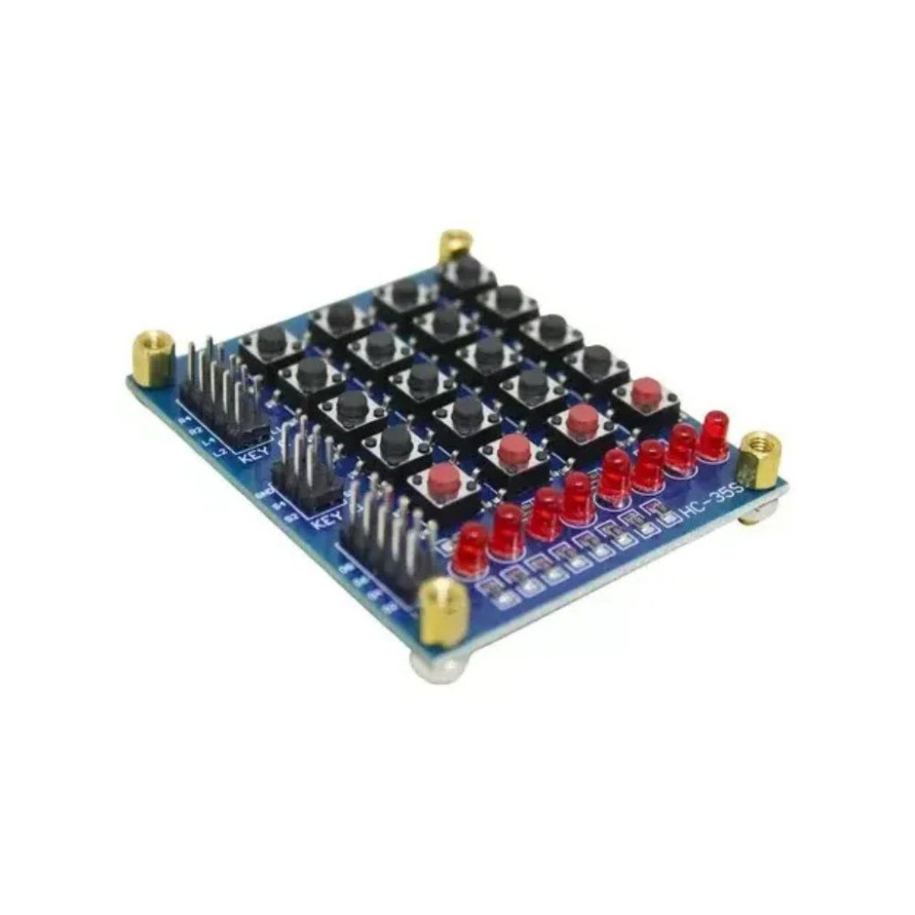 MODULO TECLADO COM BOTOES 4X4 + 4 SEPARADOS + LEDS