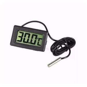 TERMOMETRO DIGITAL LCD COM SENSOR EXTERNO NA COR PRETA