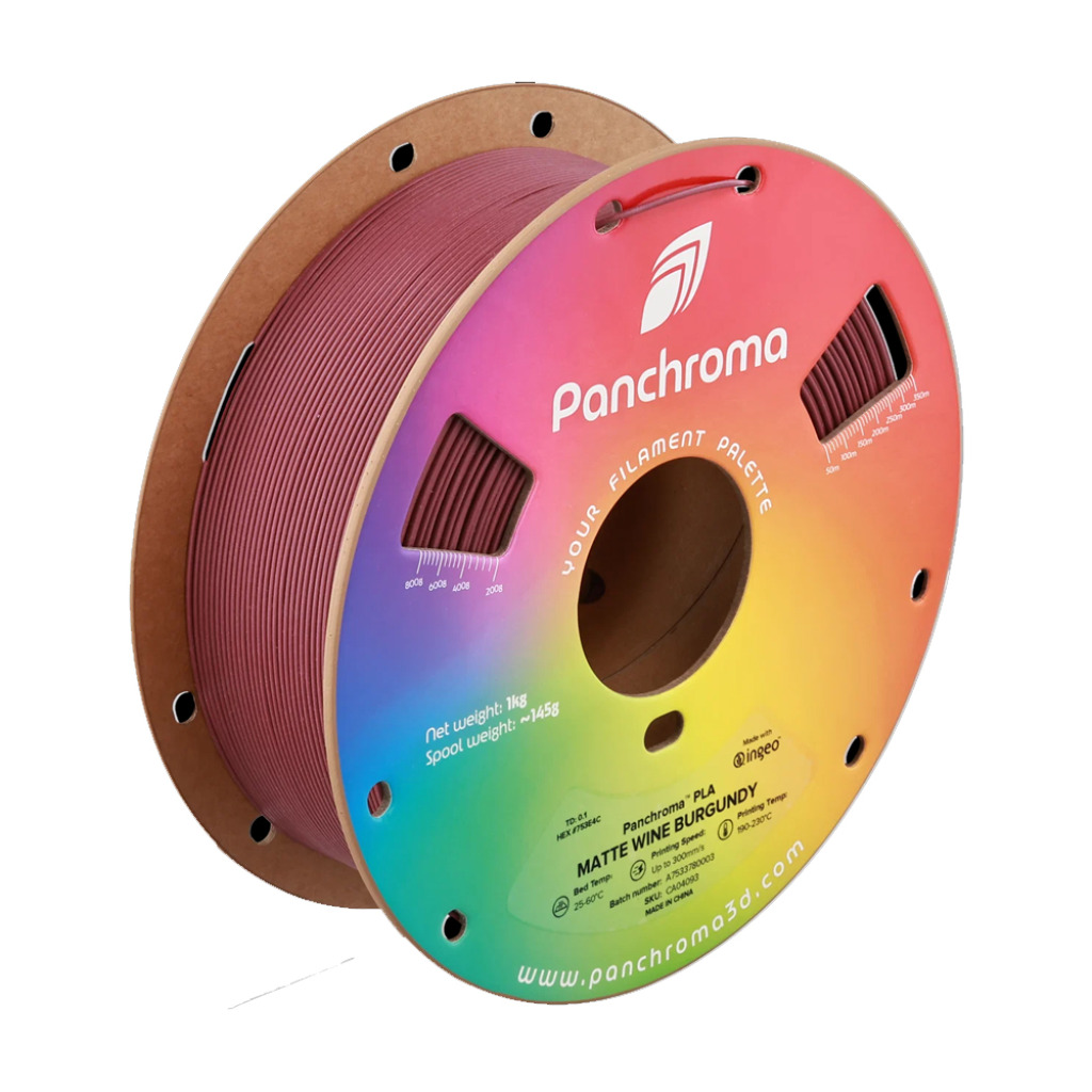 FILAMENTO PLA PANCHROMA MATTE WINE BURGUNDY 1,75MM 1KG POLYMAKER