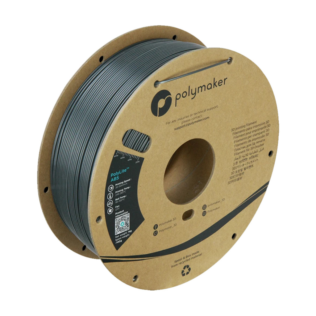 FILAMENTO ABS POLYLITE DARK GREY 1,75MM 1KG POLYMAKER