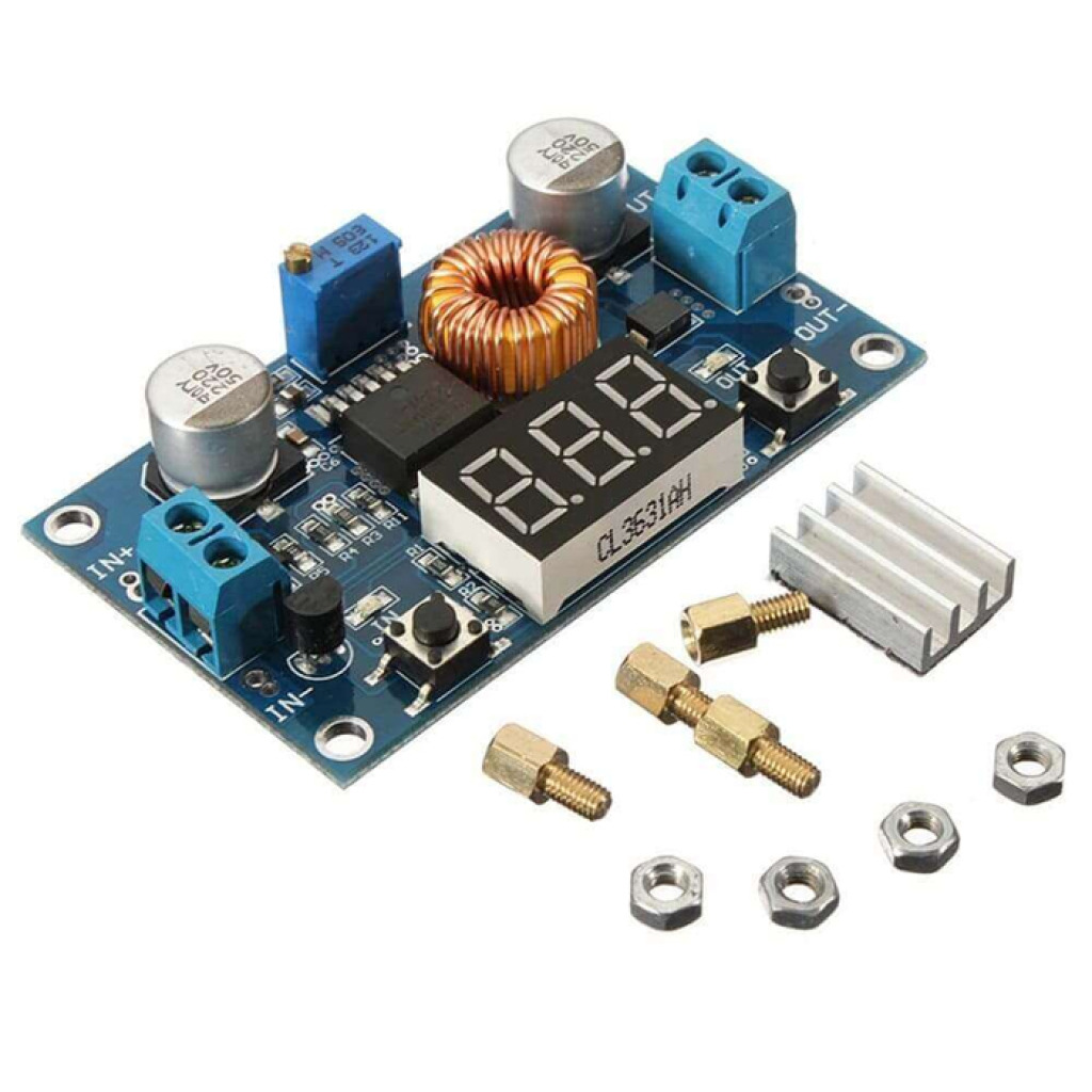 MODULO REGULADOR DE TENSAO STEP DOWN 5A XL4015 COM VOLTIMETRO - Imagem 3