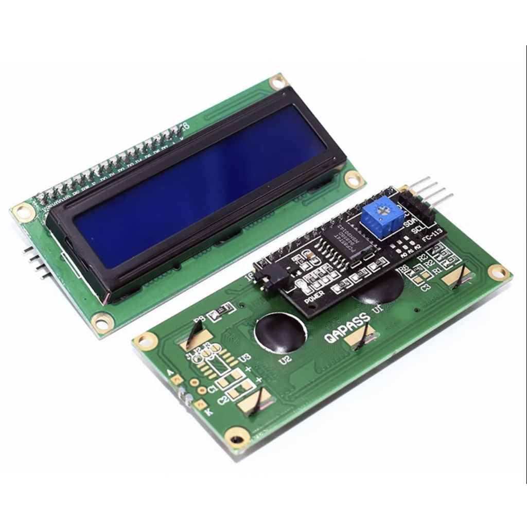 DISPLAY LCD 16X2 FUNDO AZUL COM ESCRITA BRANCA E MODULO IIC/I2C