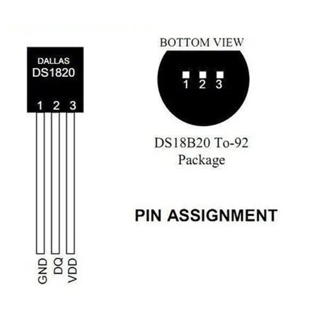 SENSOR DE TEMPERATURA DIGITAL DS18B20 TO-92 - Imagem 3